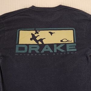 Drake Long Sleeve Tee - Dark Gray with Green and Cream Accents
